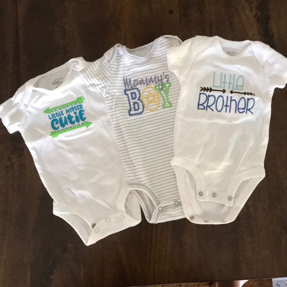 (3) Embroidered Carter’s Onesies
